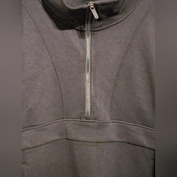 🧘‍♀️ GAIAM Hudson Scuba Popover 1/2 Zip Sweatshirt - Black - XL Women's 🧘‍♀️ - Picture 3 of 13